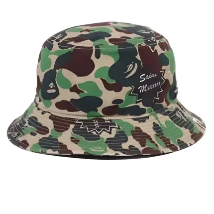 Saint Michael Camo Bucket Green Hat
