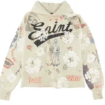 Saint Mxx Denim Tears Graffiti Grey Hoodie
