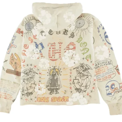 Saint Mxx Denim Tears Graffiti Grey Hoodie