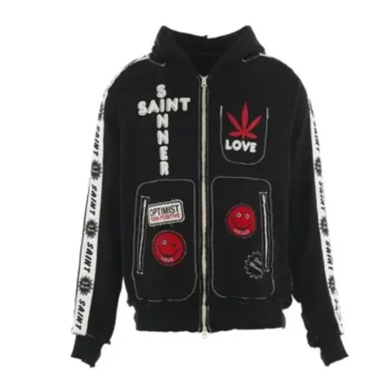 Saint Michael Love Knit Zip-up Hoodie